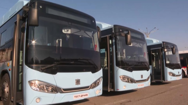 Автопарк Тараза пополнился 35 новыми автобусами