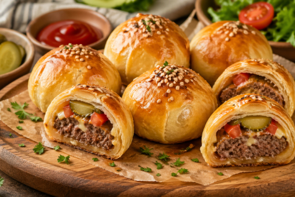 Эти бомбочки-бургеры победят любые пирожки: заворачиваем в кружки начинку и печем