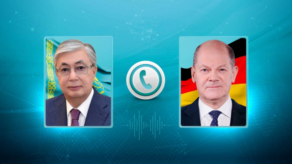 Токаев переговорил по телефону с федеральным канцлером ФРГ Шольцем